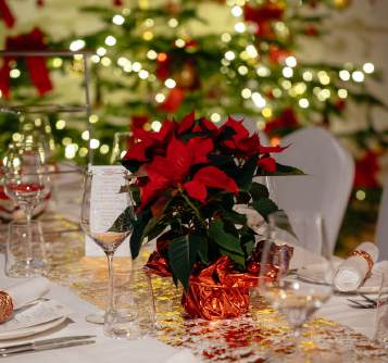 Weihnachtliches Buffetdetail